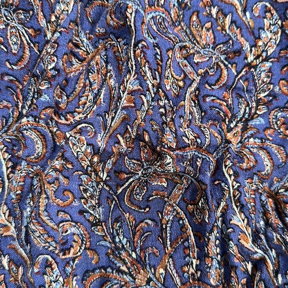 Lucky Brand Women's Blue Long Sleeve Smocked top - Picture 2 of 7